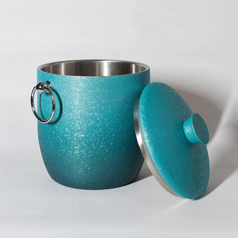 Peacock Blue Insulated Bucket With Lid