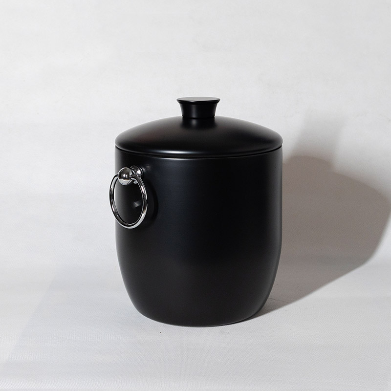 Stainless Steel Black Ice Bucket With Lid
