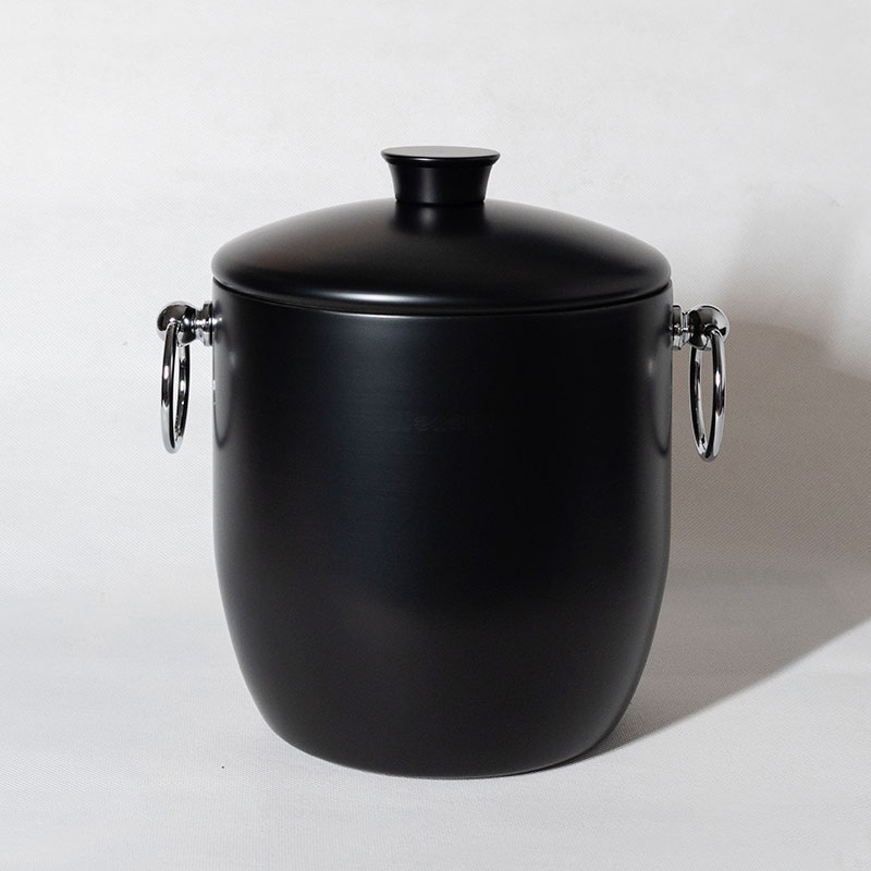Stainless Steel Black Ice Bucket With Lid