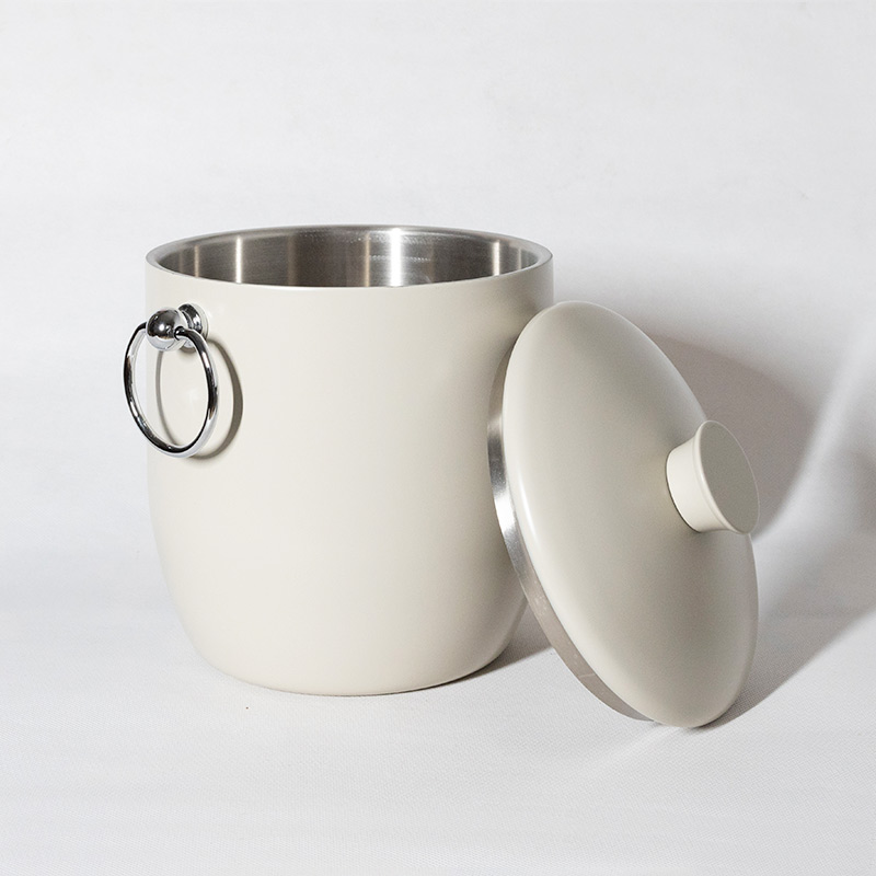 Elegant White Thermal Ice Bucket