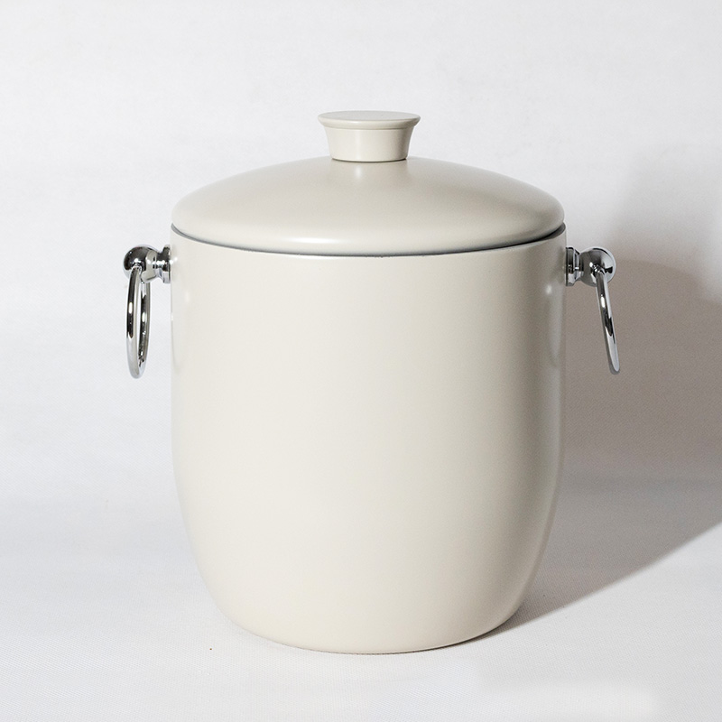 Elegant White Thermal Ice Bucket